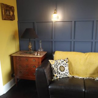Paneling created, lighting sourced, room decorated and dressed! #fauxpaneling #painteranddecorator #sussexdecorator #brightonredecoration